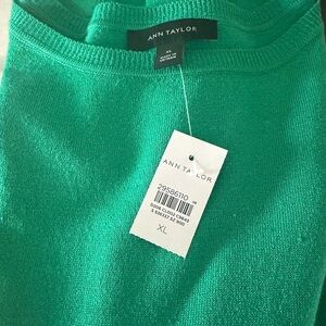 NWT Ann Taylor sz XL sleeveless green top